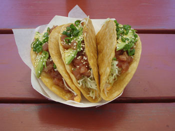 Crispy Ahi Poke Tacos