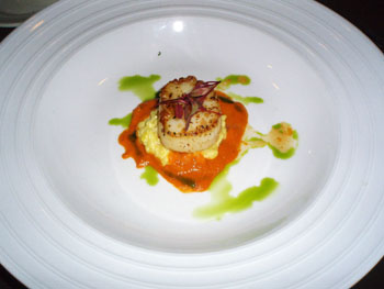 Hotel Zoso Diver Scallop appetizer 