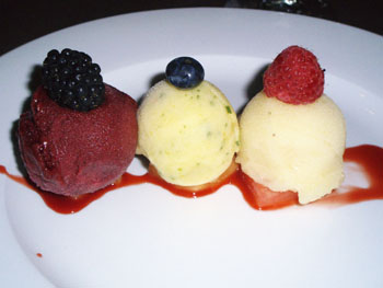 Hotel Zoso Sorbet Dessert 