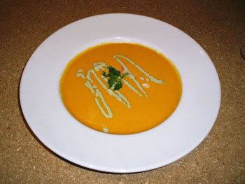 Chilled Curried Carrot and Coconut Soup 