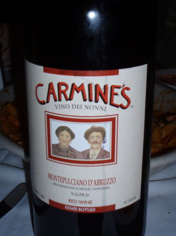 Carmine’s Wine