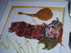 Herb and Pepper Crusted Tuna Carpaccio